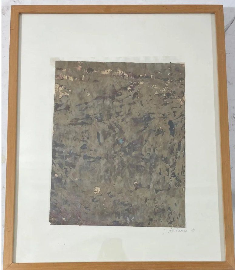 Dipinti: Gilbert Uebersax (1941) Gemischte Medien – Usato da Basel venduto da Kaffee_und_Kunst